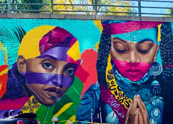 Dumbo Walls: Murals for the Movement / Back to the Essence, Brooklyn by Victor 'Marka27' Quinonez