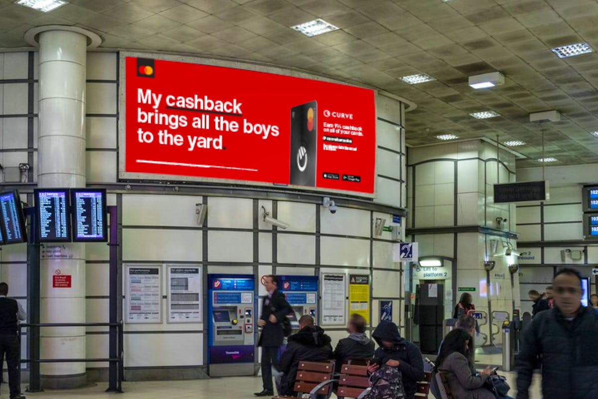 Curve ad in the london tube