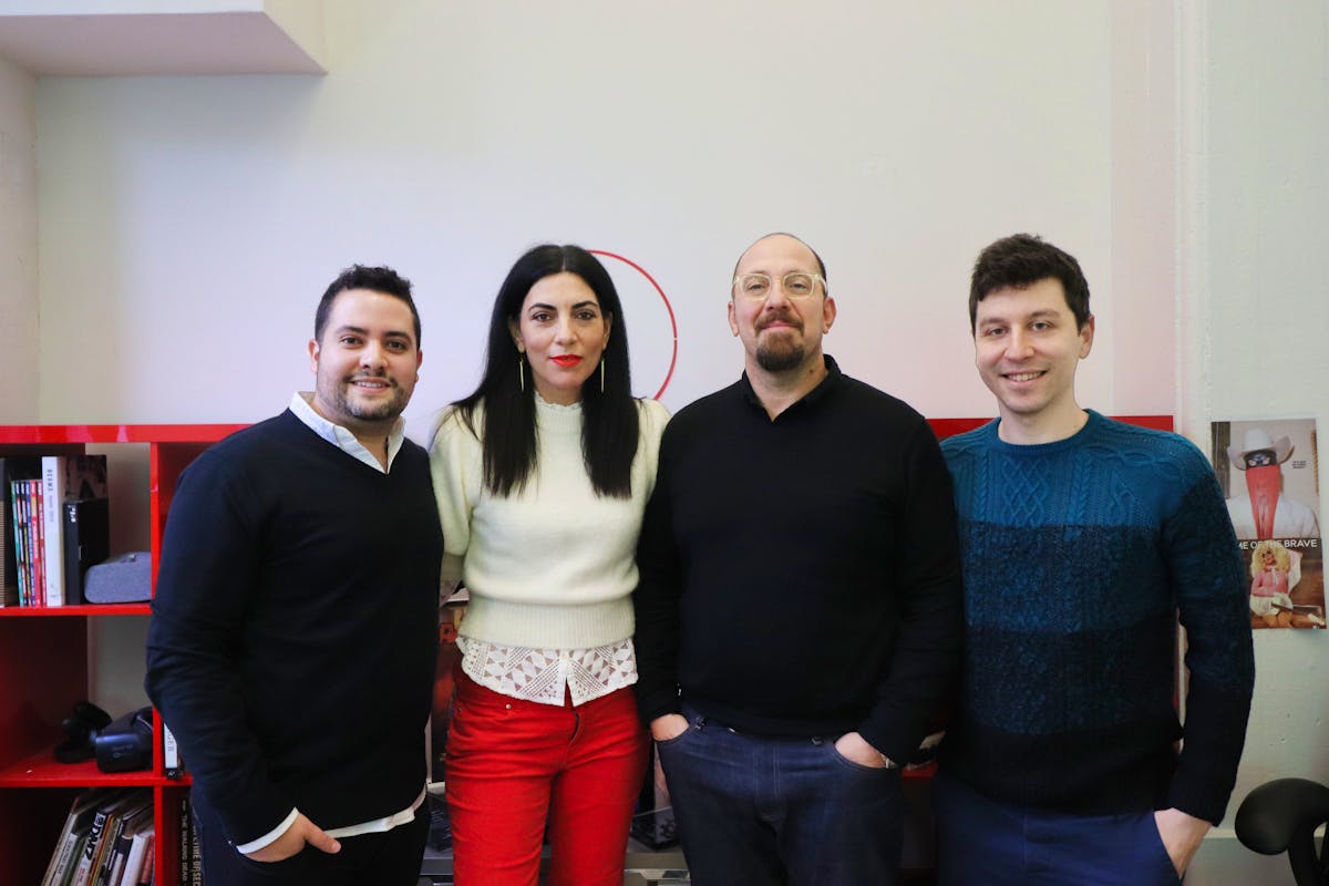 (L-R): ANDRES, VASSILIKI, NAVID, AND SAM, THE INK STORIES TEAM